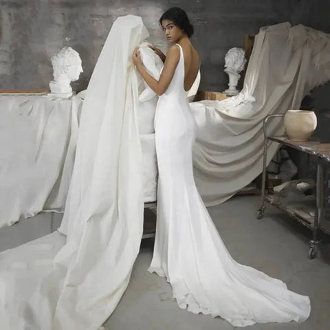 Mermaid Wedding Dress – Satin Gown for Modern Brides