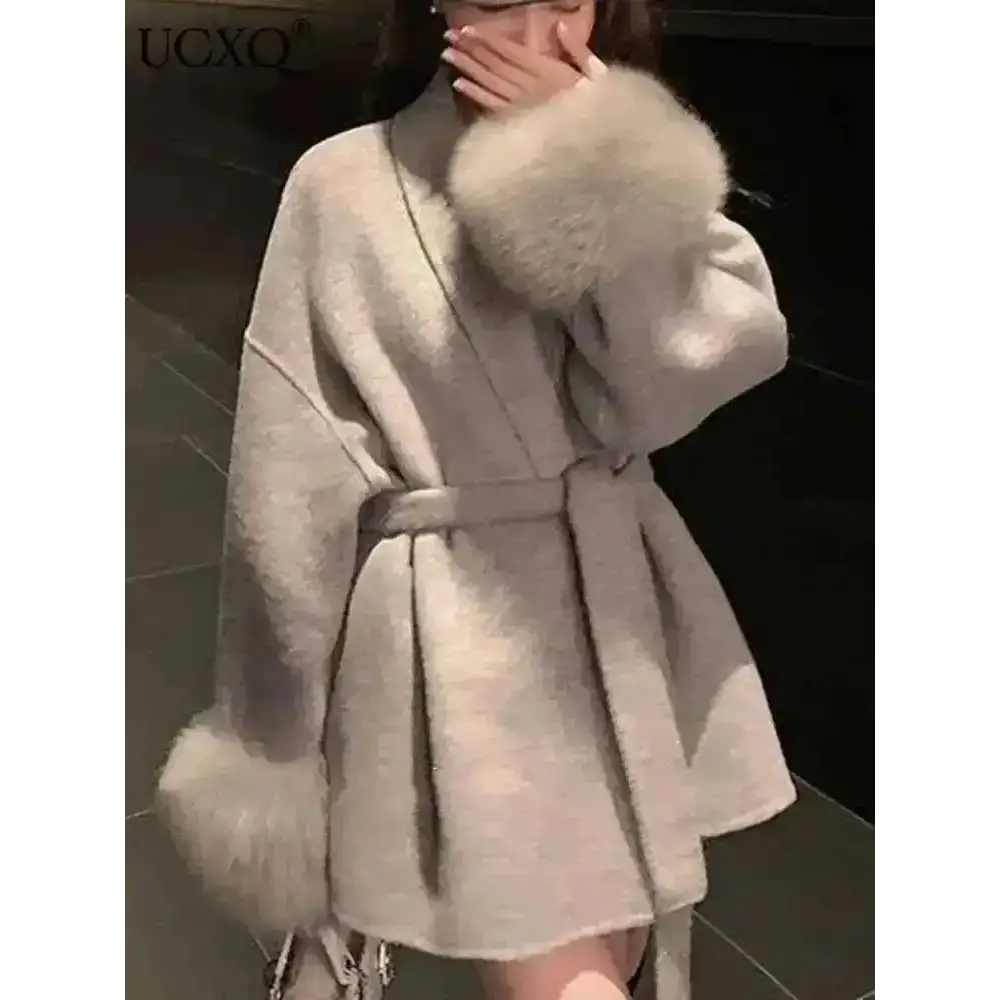Elegant Office Lady Woolen Coat