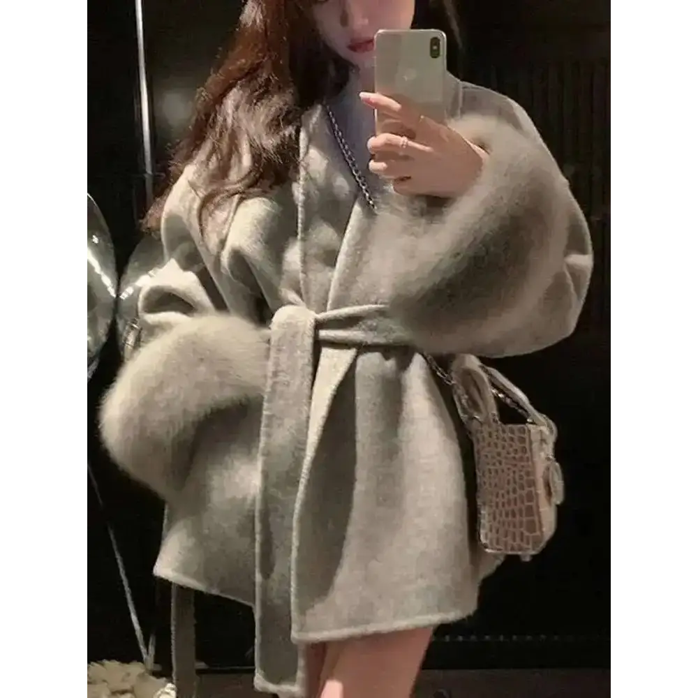 Elegant Office Lady Woolen Coat