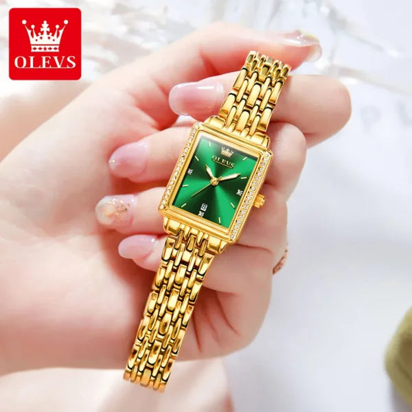 Elegant Quartz Ladies Wristwatch – Luxury Waterproof Watch for Women with Auto Date & Luminous Display