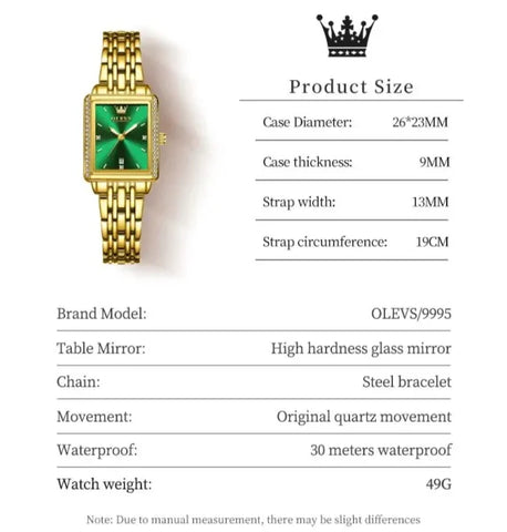 Elegant Quartz Ladies Wristwatch – Luxury Waterproof Watch for Women with Auto Date & Luminous Display