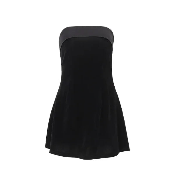 Elegant Sleeveless Slash-neck Mini Dress - Summer Y2K Bodycon Backless A-line Party Dress for Women