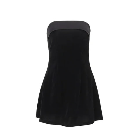 Elegant Sleeveless Slash-neck Mini Dress - Summer Y2K Bodycon Backless A-line Party Dress for Women