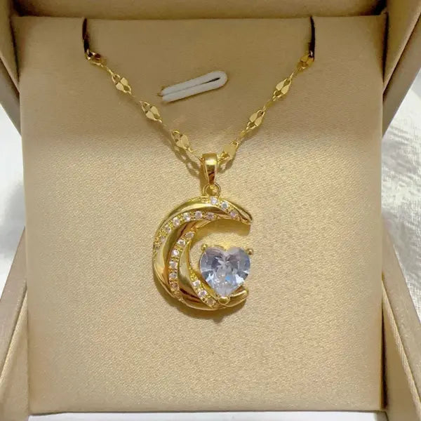 Elegant Style Heart shaped Pendant Necklace Hollow Design Mother’s Day Gift Party Suitable for Best Friends Without Box