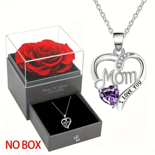 Elegant Style Heart shaped Pendant Necklace Hollow Design Mother’s Day Gift Party Suitable for Best Friends Without Box