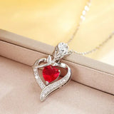 Elegant Style Heart shaped Pendant Necklace Hollow Design Mother’s Day Gift Party Suitable for Best Friends Without Box