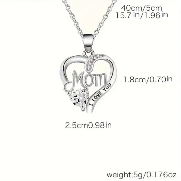 Elegant Style Heart shaped Pendant Necklace Hollow Design Mother’s Day Gift Party Suitable for Best Friends Without Box