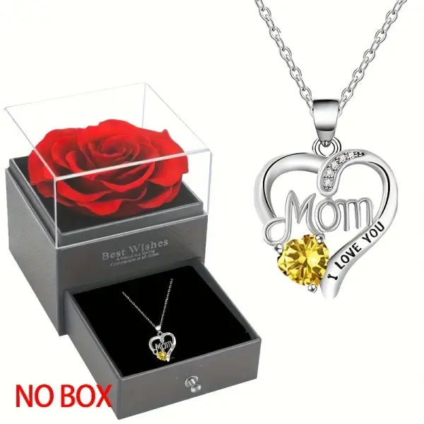 Elegant Style Heart shaped Pendant Necklace Hollow Design Mother’s Day Gift Party Suitable for Best Friends Without Box