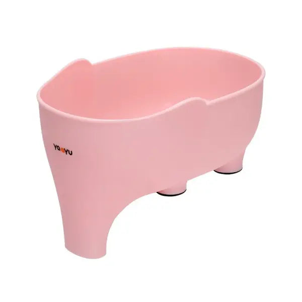 Elephant Sink Strainer Plastic Basket – Multipurpose Kitchen Drainer Rack - Pink