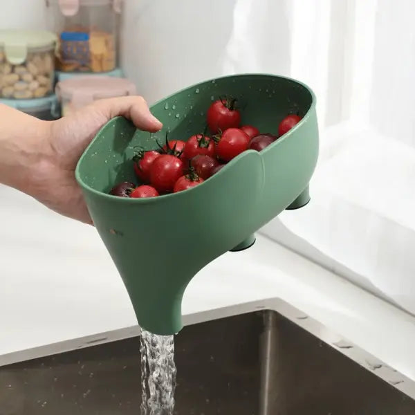 Elephant Sink Strainer Plastic Basket – Multipurpose Kitchen Drainer Rack