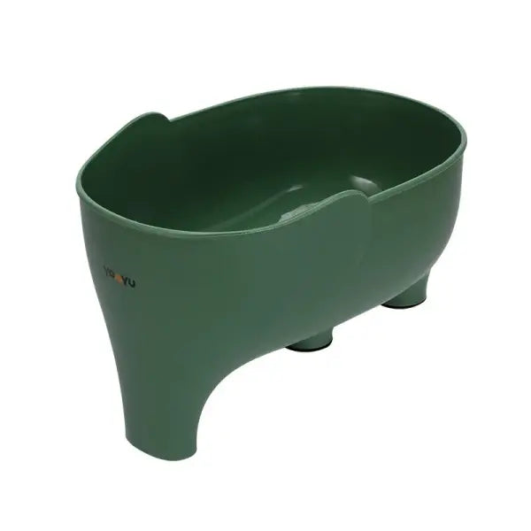 Elephant Sink Strainer Plastic Basket – Multipurpose Kitchen Drainer Rack - Green