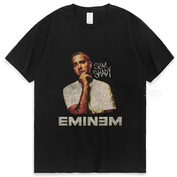 Eminem Rapper Graphic T-Shirt Unisex – Hip Hop Loose Fit Rock Tee for Men & Women Summer Fashion - 1 / XS