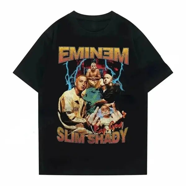 Eminem Rapper Graphic T-Shirt Unisex – Hip Hop Loose Fit Rock Tee for Men & Women Summer Fashion - 3 / XS