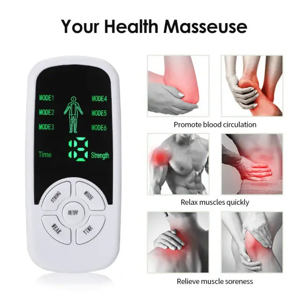 EMS Electric Muscle Therapy Stimulator 6 Modes Tens Unit Machine Meridian Physiotherapy Pulse Abdominal Prostate Body