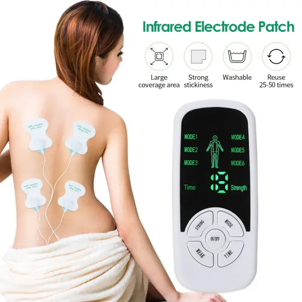 EMS Electric Muscle Therapy Stimulator 6 Modes Tens Unit Machine Meridian Physiotherapy Pulse Abdominal Prostate Body