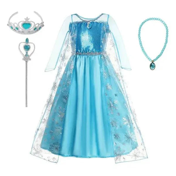 Enchanting Snow Queen Elsa Kids Costume for Magical Adventures - Himpall