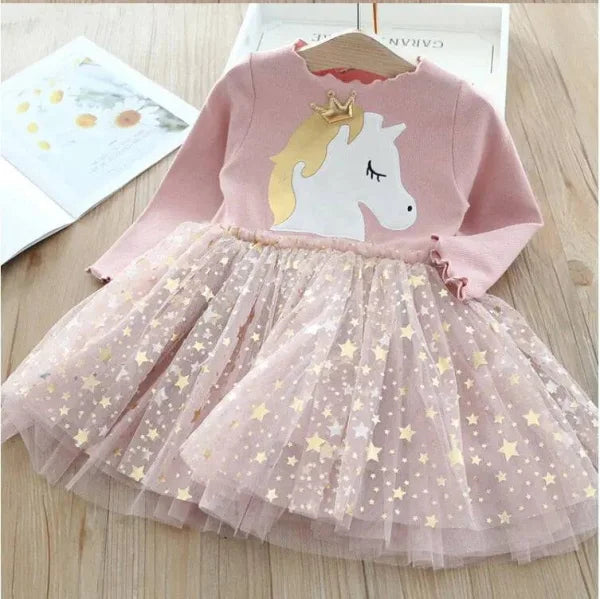 Toddler Girls Dress – Unicorn Princess Dress for Magical Moments