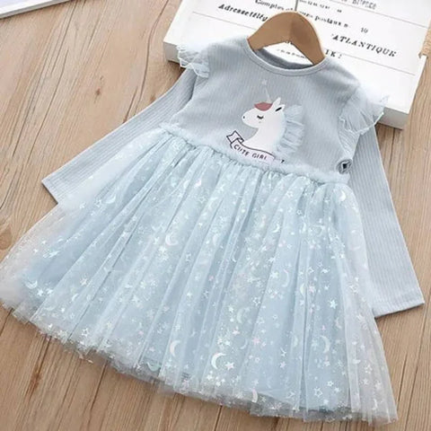 Toddler Girls Dress – Unicorn Princess Dress for Magical Moments