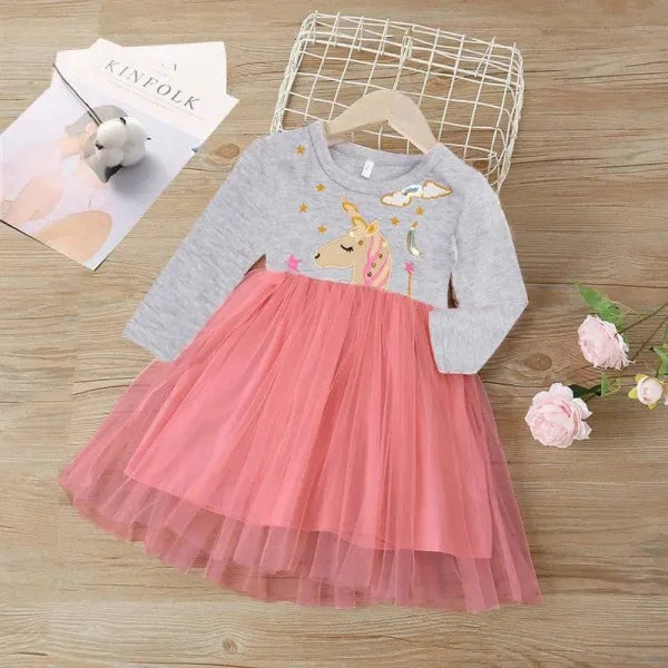 Toddler Girls Dress – Unicorn Princess Dress for Magical Moments