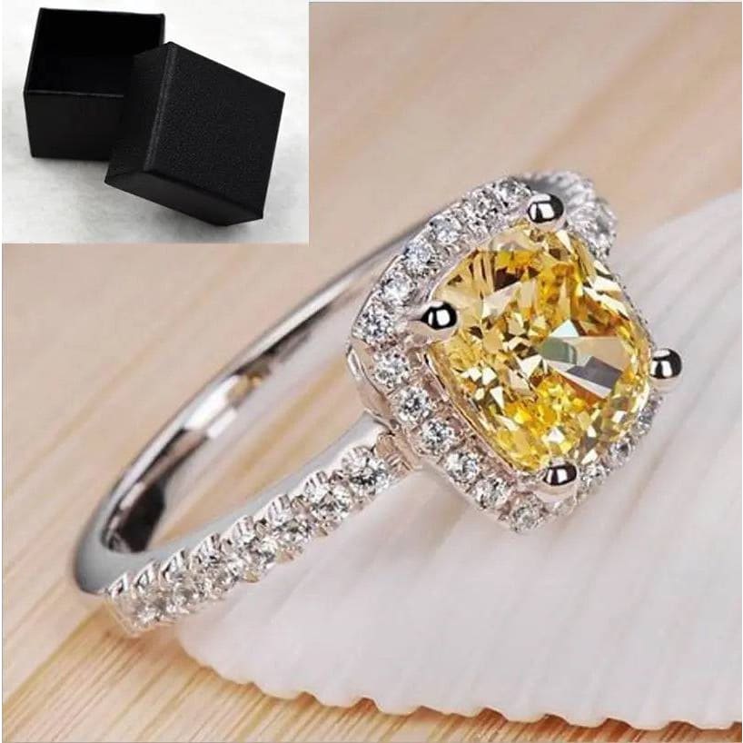 Engagement Rings - Yellow With Box / 10