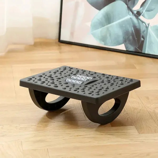 Ergonomic Under-Desk Foot Rest with Massage Rollers – Portable Foot Stool for Home & Office