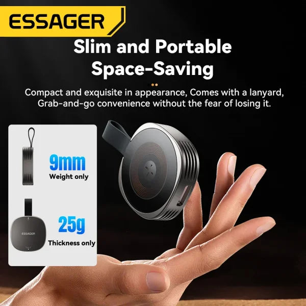 ESSAGER Magnetic Wireless Charger for Apple Watch in Gunmetal Grey - Himpall