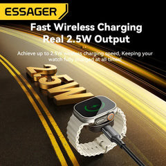 ESSAGER Magnetic Wireless Charger for Apple Watch in Gunmetal Grey - Himpall