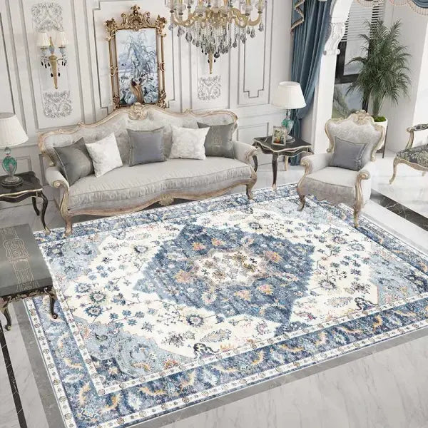 Machine Washable Mat with Persian Geometric Printed Carpets - lint free-3 / 80x120cm 31.5x47.2in