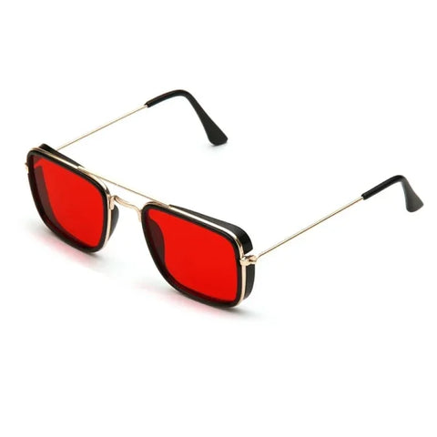 European & American Small Square Sunglasses - Retro UV Protection Eyewear - Red