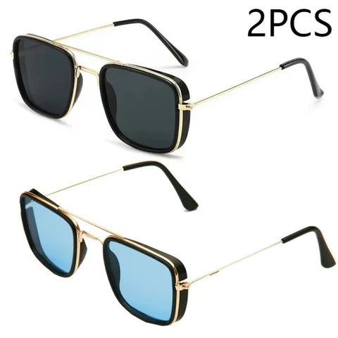 European & American Small Square Sunglasses - Retro UV Protection Eyewear - green