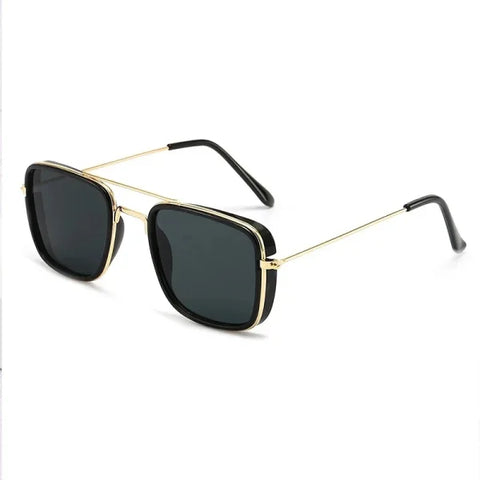 European & American Small Square Sunglasses - Retro UV Protection Eyewear - Black