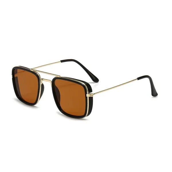 European & American Small Square Sunglasses - Retro UV Protection Eyewear - Brown