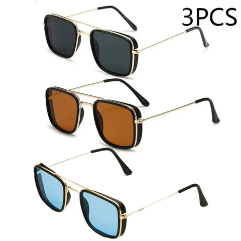 European & American Small Square Sunglasses - Retro UV Protection Eyewear - Silver