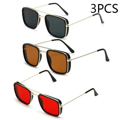 European & American Small Square Sunglasses - Retro UV Protection Eyewear - Gold