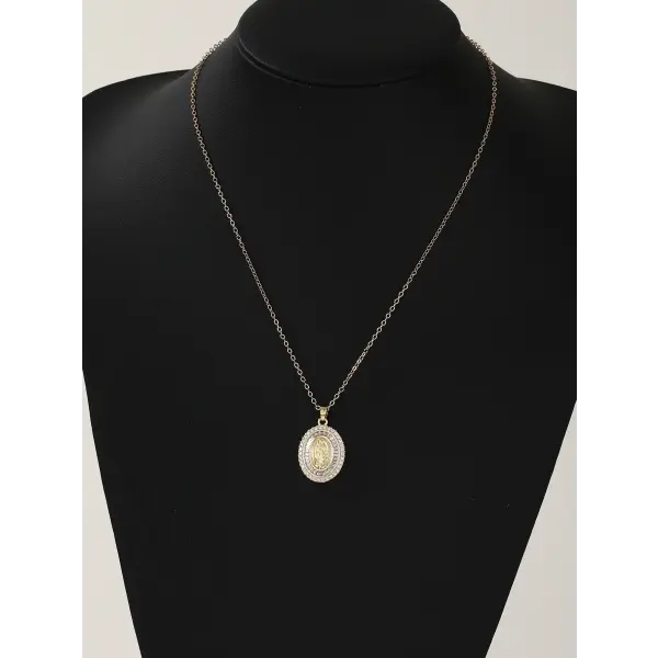 Santa Maria zircon religious fashion necklaces - TP-04042-01