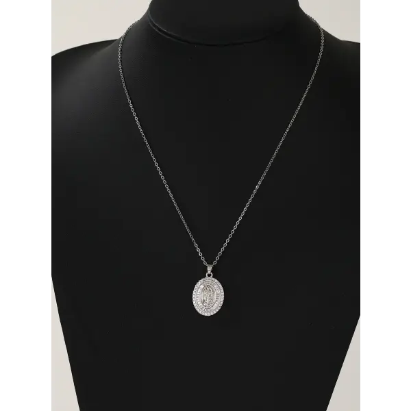 Santa Maria zircon religious fashion necklaces - TP-04042-02