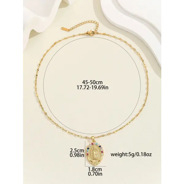 Santa Maria zircon religious fashion necklaces