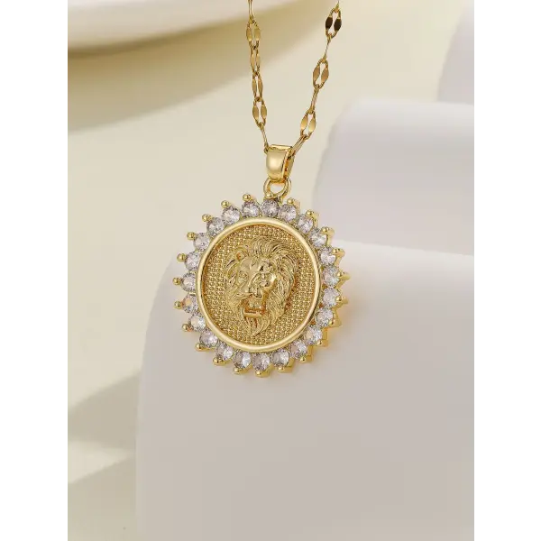 Santa Maria zircon religious fashion necklaces - TP-04195-01