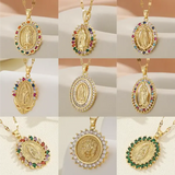 Santa Maria zircon religious fashion necklaces
