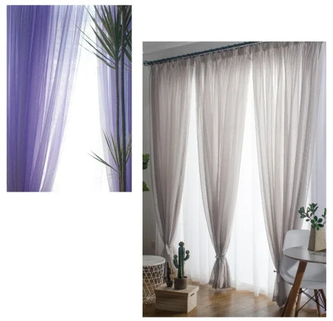 European Simple Partition Screen Curtain - Custom Balcony & Bed Curtain