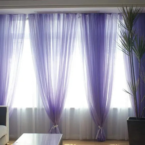 European Simple Partition Screen Curtain - Custom Balcony & Bed Curtain