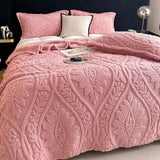 European Style 3D Floral Printed Blanket Adult Thick Coral Fleece Blanket in Winter Warm Easy To Maintain Air