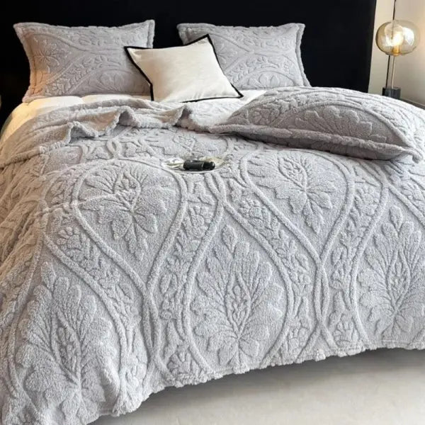European Style 3D Floral Printed Blanket Adult Thick Coral Fleece Blanket in Winter Warm Easy To Maintain Air