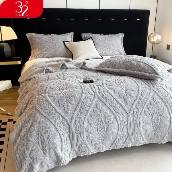 European Style 3D Floral Printed Blanket Adult Thick Coral Fleece Blanket in Winter Warm Easy To Maintain Air