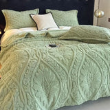 European Style 3D Floral Printed Blanket Adult Thick Coral Fleece Blanket in Winter Warm Easy To Maintain Air