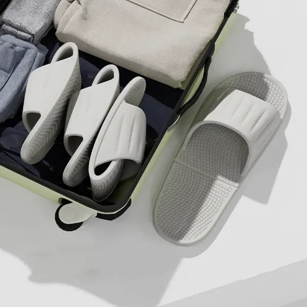 EVA Foldable Travel Slippers Soft Sole Lightweight Countrysizemap Shoes - gray / 44-45