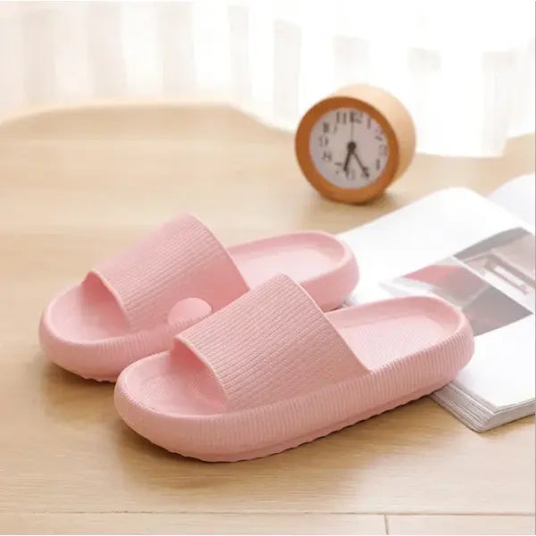 EVA Thick Pillow Slides Soft Sole Women Summer Non Slip Beach Sandals - Pink / 46-47