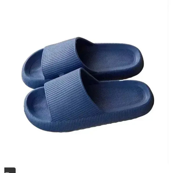 EVA Thick Pillow Slides Soft Sole Women Summer Non Slip Beach Sandals - Blue / 46-47