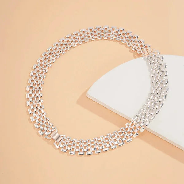 Exaggerated Cuban Chunky Chain Necklace – Thick Metal Choker for Women & Men - Himpall