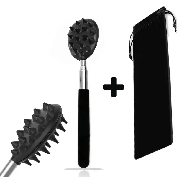 Extendable Cactus Back Scratcher with 1/4-inch & 1/2-inch Spikes Retractable One-Hand Itch Stick for Men & Women